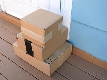 packages on porch