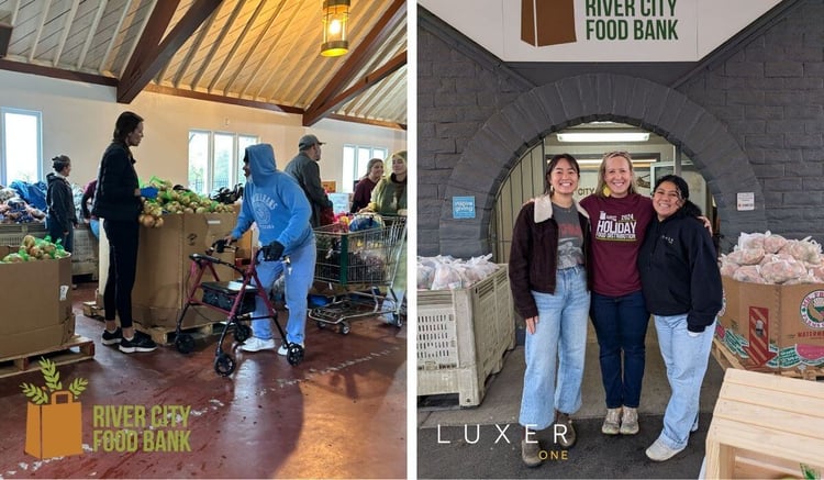 Support for the Sacramento Community with River City Food Bank and Luxer One