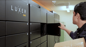 Parcel carriers deliver to Luxer One lockers.
